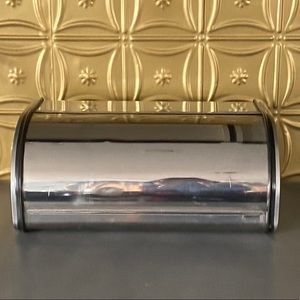 Vintage MCM style stainless steel bread box